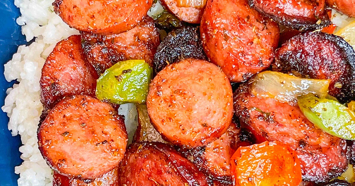 Air Fryer Kielbasa and Peppers Recipe | Samsung Food App
