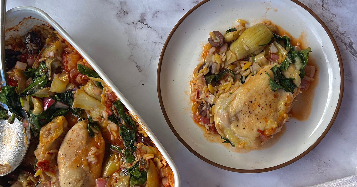 Dump and Bake Greek Orzo Recipe | Samsung Food App
