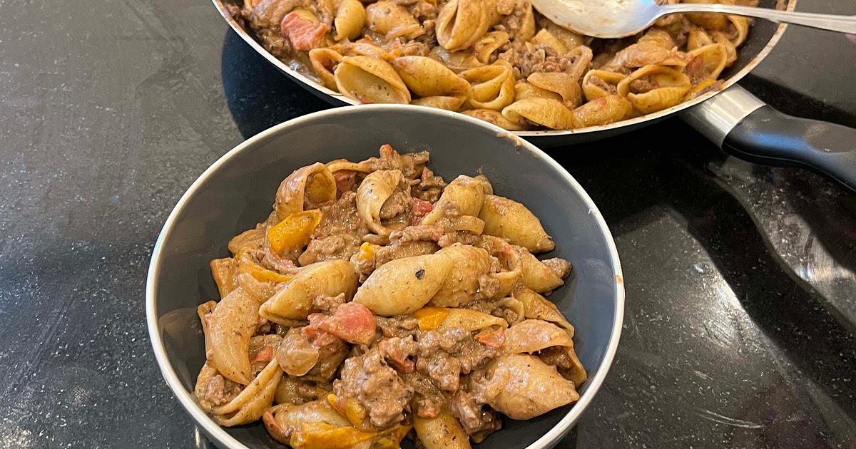 One Pan Creamy Beef Pasta Recipe | Samsung Food App