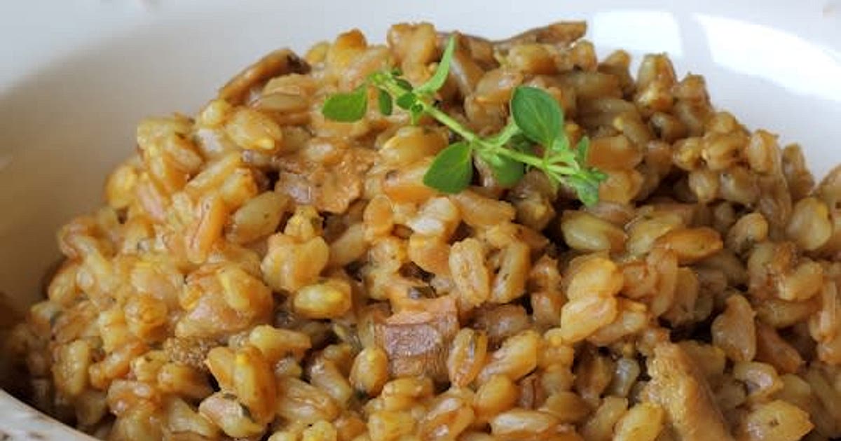 Farro Mushroom Risotto (Freezer/Vegetarian/Mediterranean Diet/Kidney Friendly) Recipe | Samsung Food