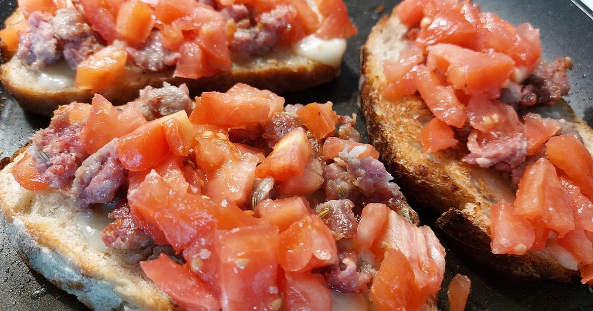 Bruschetta - Taleggio and sausage Recipe | Samsung Food App
