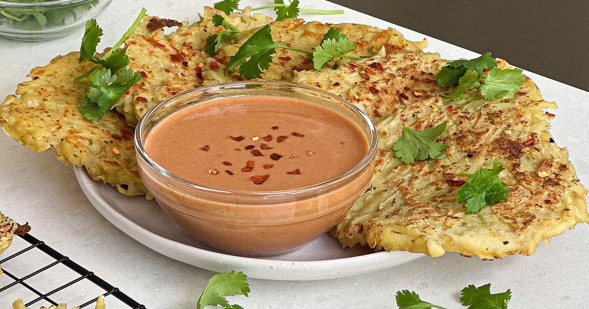 Potato pancakes with creamy BBQ mayo Recipe | Samsung Food App