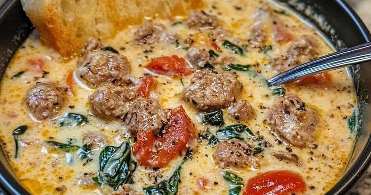 Creamy Parmesan Italian Sausage Soup Recipe | Samsung Food App