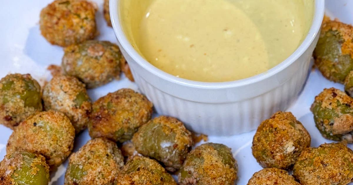 Air Fryer Cheese Stuffed Olives Recipe | Samsung Food App