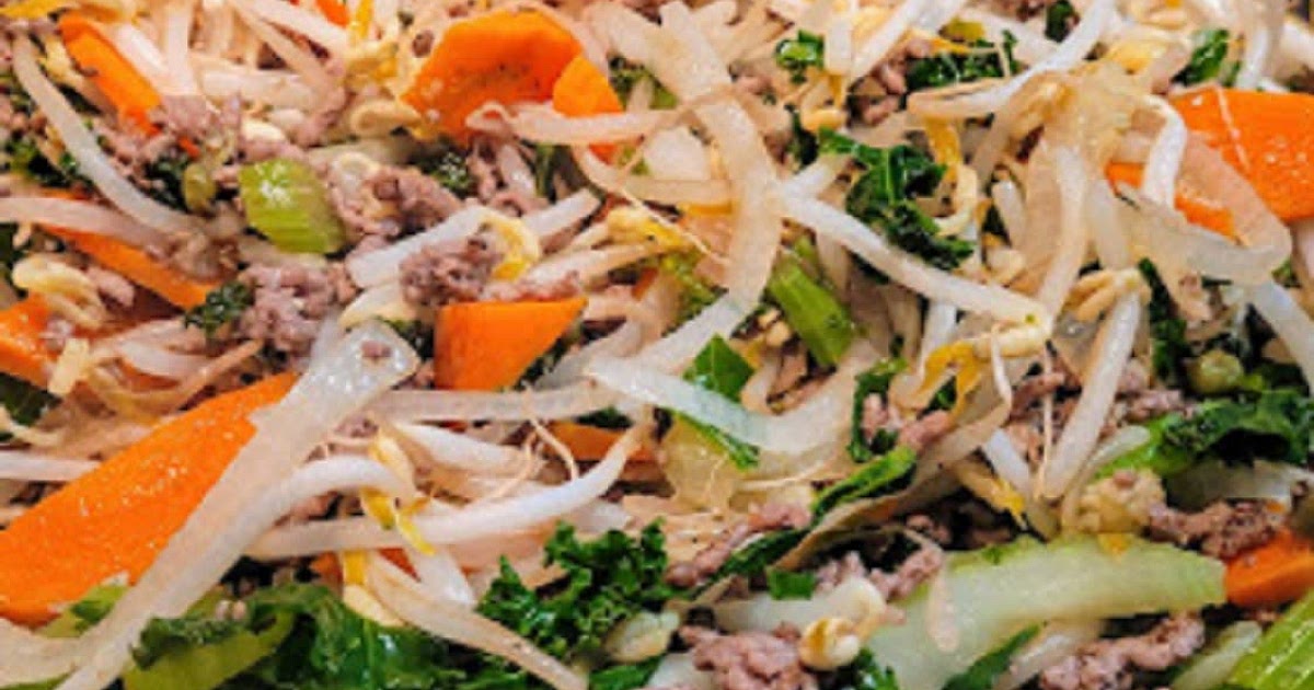Beef, Kale and Bean Sprout Stir Fry Recipe | Samsung Food App