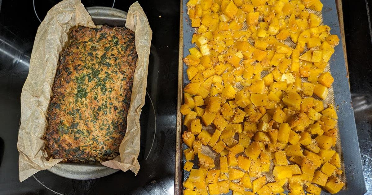 Spinach Meatloaf with Roasted Butternut Squash Recipe | Samsung Food App