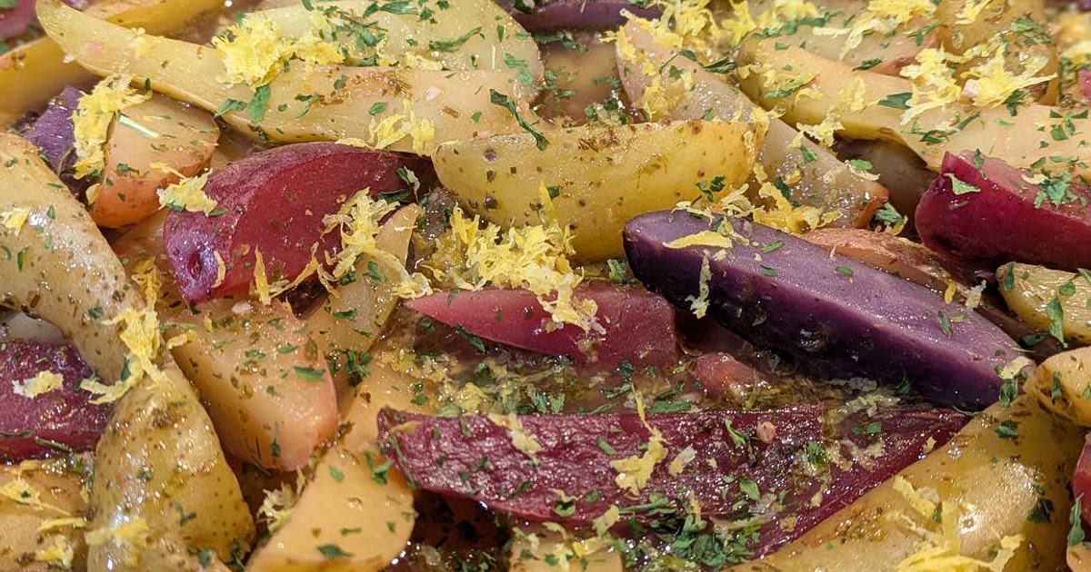 Lower Oil Greek Lemon Potatoes Recipe | Samsung Food App