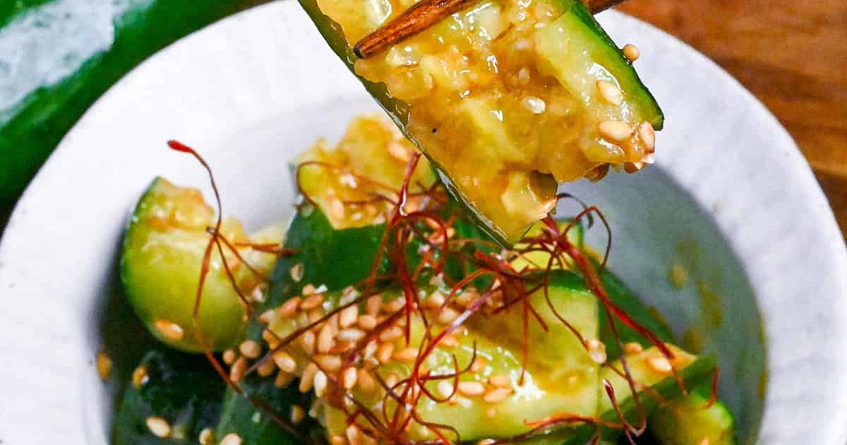 5-Min Spicy Miso Cucumber Salad That Will Hook You Forever! Recipe | Samsung Food App