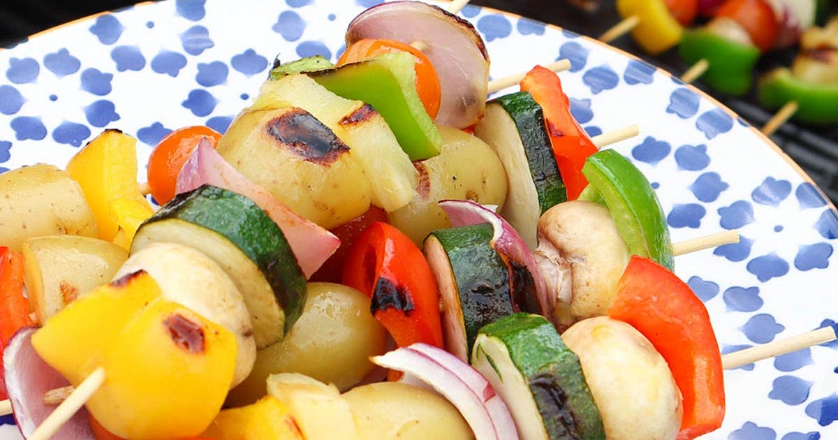 Grilled Vegetable Kebabs Recipe | Samsung Food App