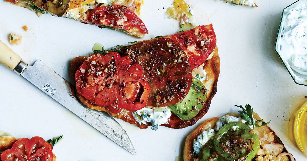 Falafel-Spiced Tomatoes and Chickpeas on Flatbread Recipe | Samsung Food App