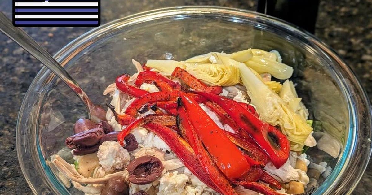 Greek Salad with Chicken Recipe | Samsung Food App