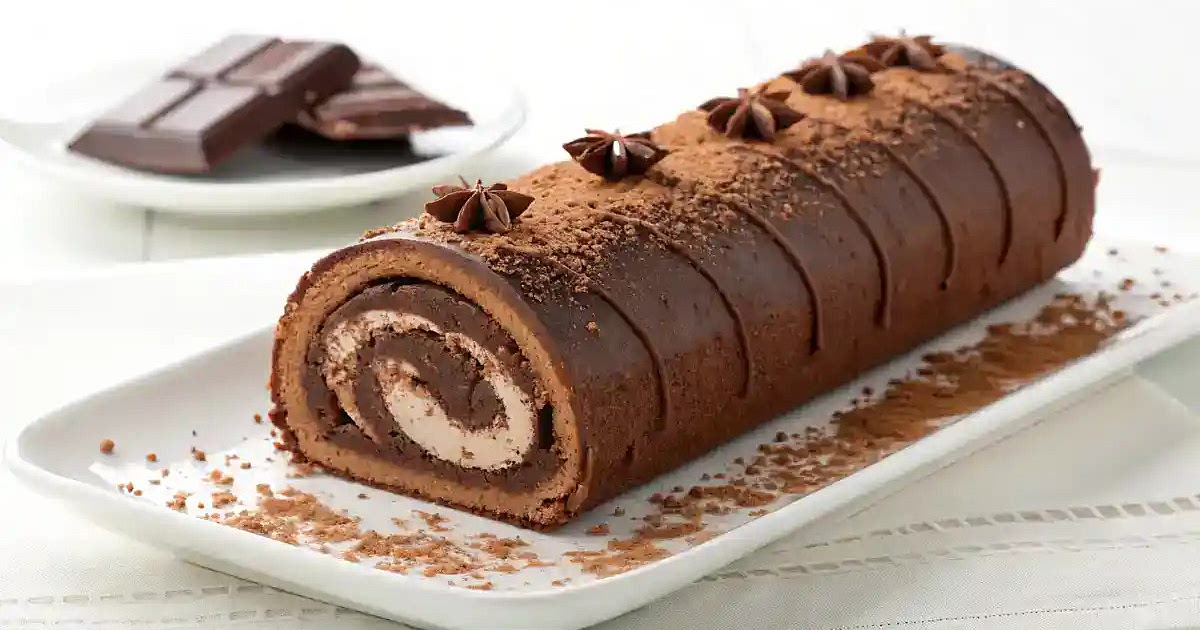 Chocolate Swiss Roll Recipe | Samsung Food App