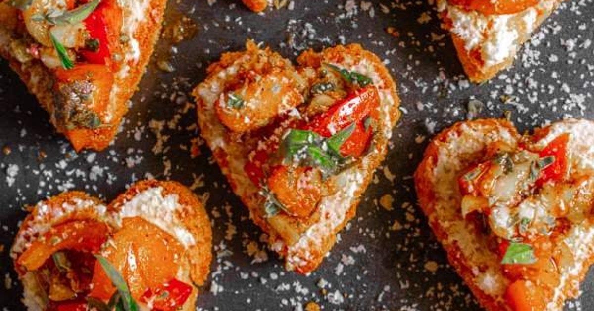 Heart Shaped Bruschetta - Heart Shaped Valentine's Day Appetizer Recipe | Samsung Food App