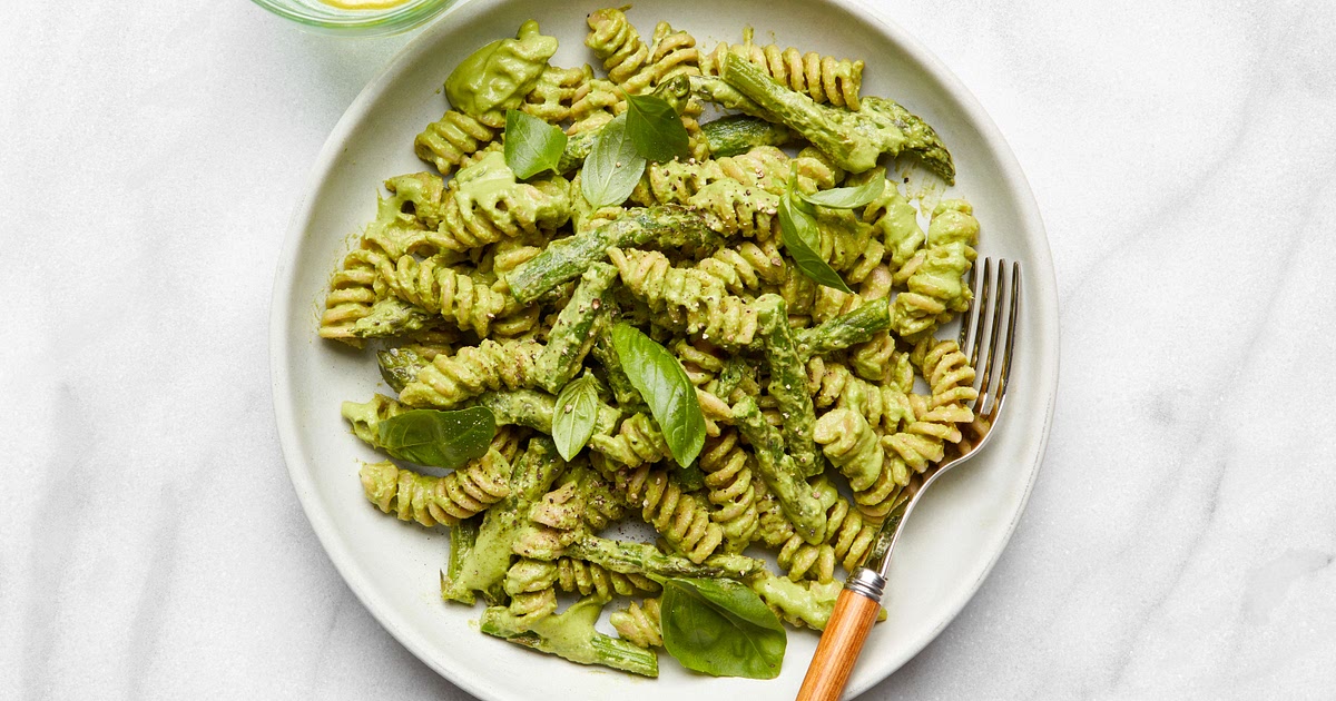Fusilli in Creamy Vegan Asparagus Pesto Recipe | Samsung Food App