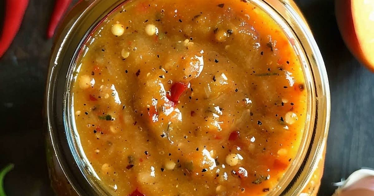 Caribbean Jerk Peach Hot Sauce Recipe | Samsung Food App