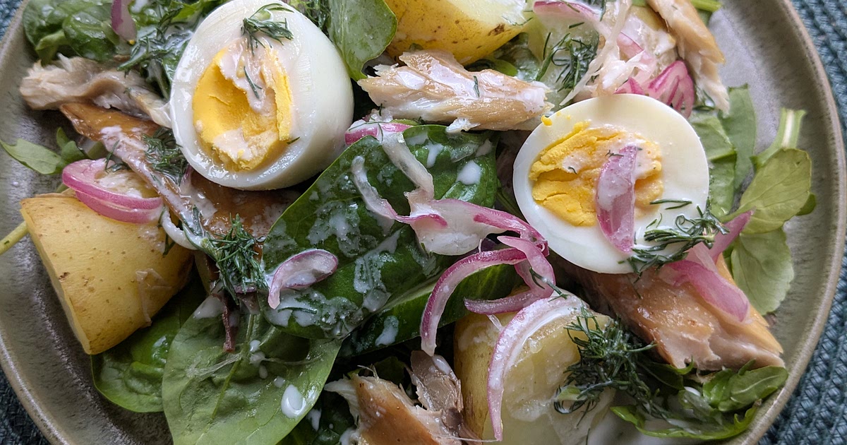 Smoked Mackerel, New Potato and Egg Salad Recipe | Samsung Food App