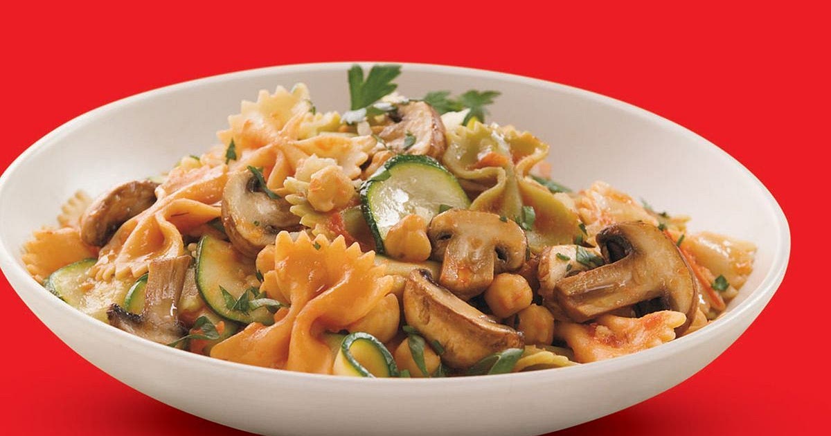 Chickpea and mushroom pasta Recipe | Samsung Food App