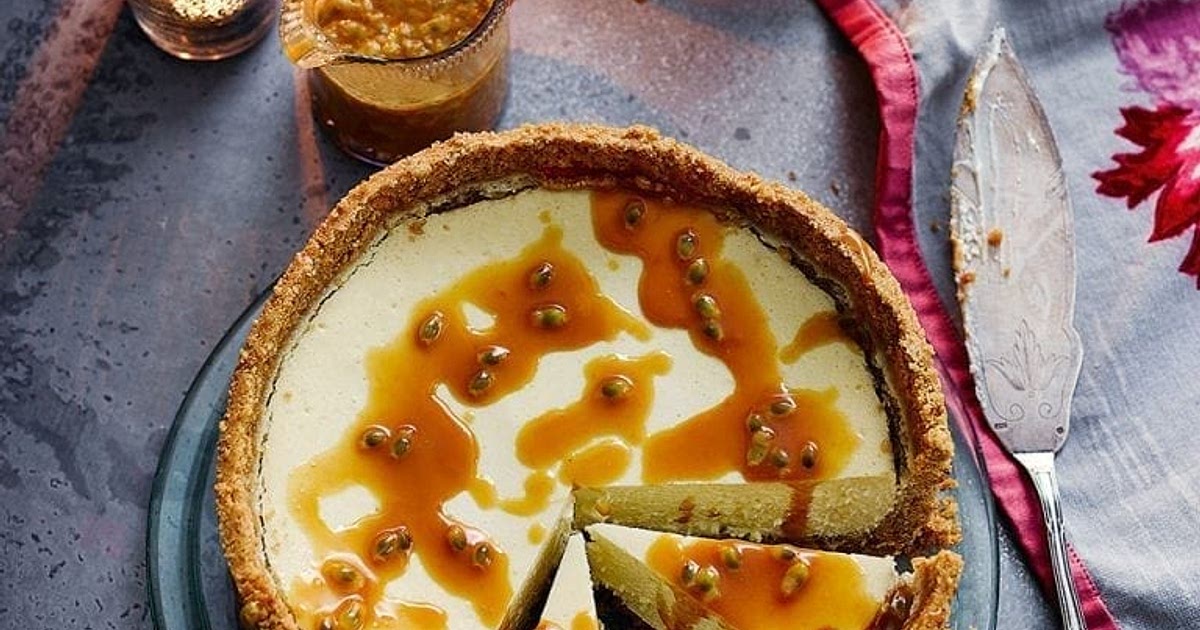 Coconut and lime cheesecake with passion fruit caramel Recipe | Samsung Food App