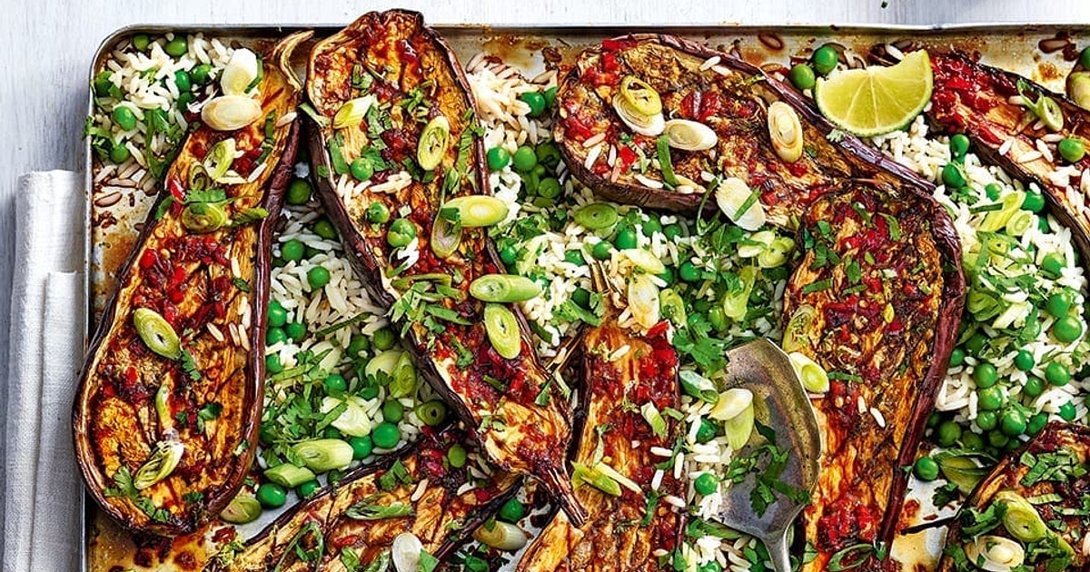 Teriyaki aubergine with rice Recipe | Samsung Food App