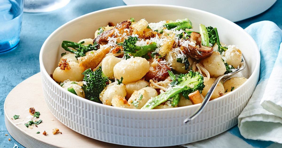 Gnocchi, wild mushrooms, broccolini and breadcrumbs Recipe | Samsung Food App