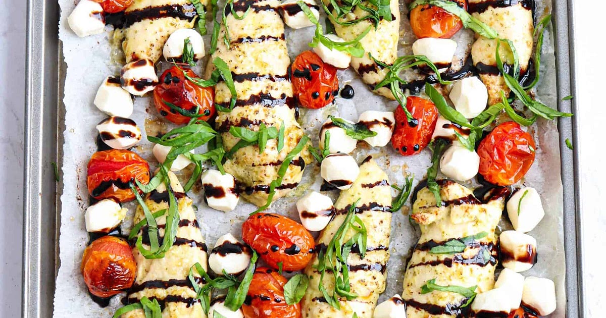 Chicken Caprese Sheet Pan Recipe | Samsung Food App