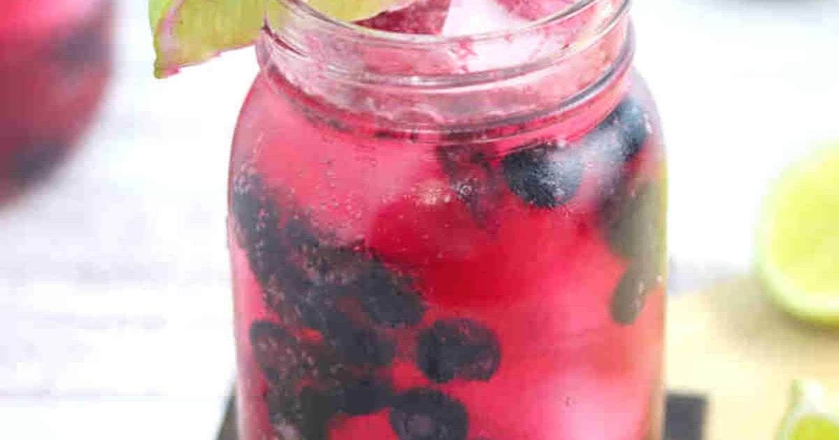 Sparkling Blueberry Ginger Mocktail Recipe | Samsung Food App