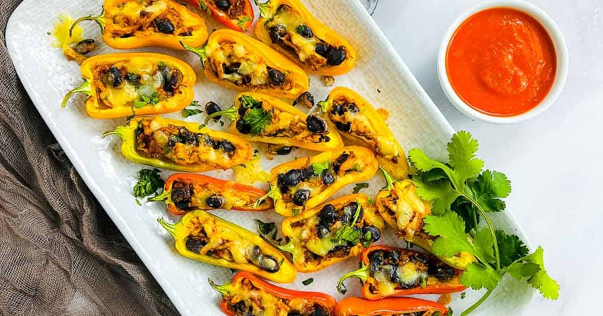 Chicken Taco Stuffed Mini Peppers Recipe | Samsung Food App
