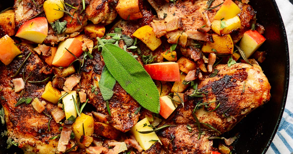 Apple & Cinnamon Chicken Thighs with Bacon Recipe | Samsung Food App