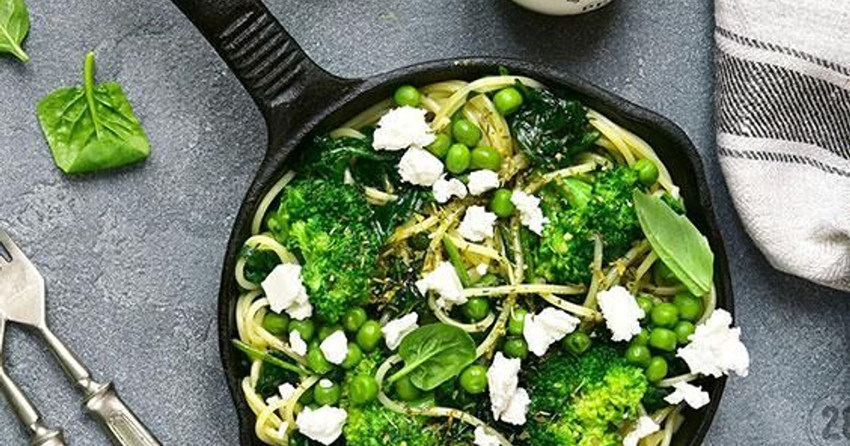 Sam Wood's Lemony Fetta, Pea and Mint Pasta Recipe | Samsung Food App