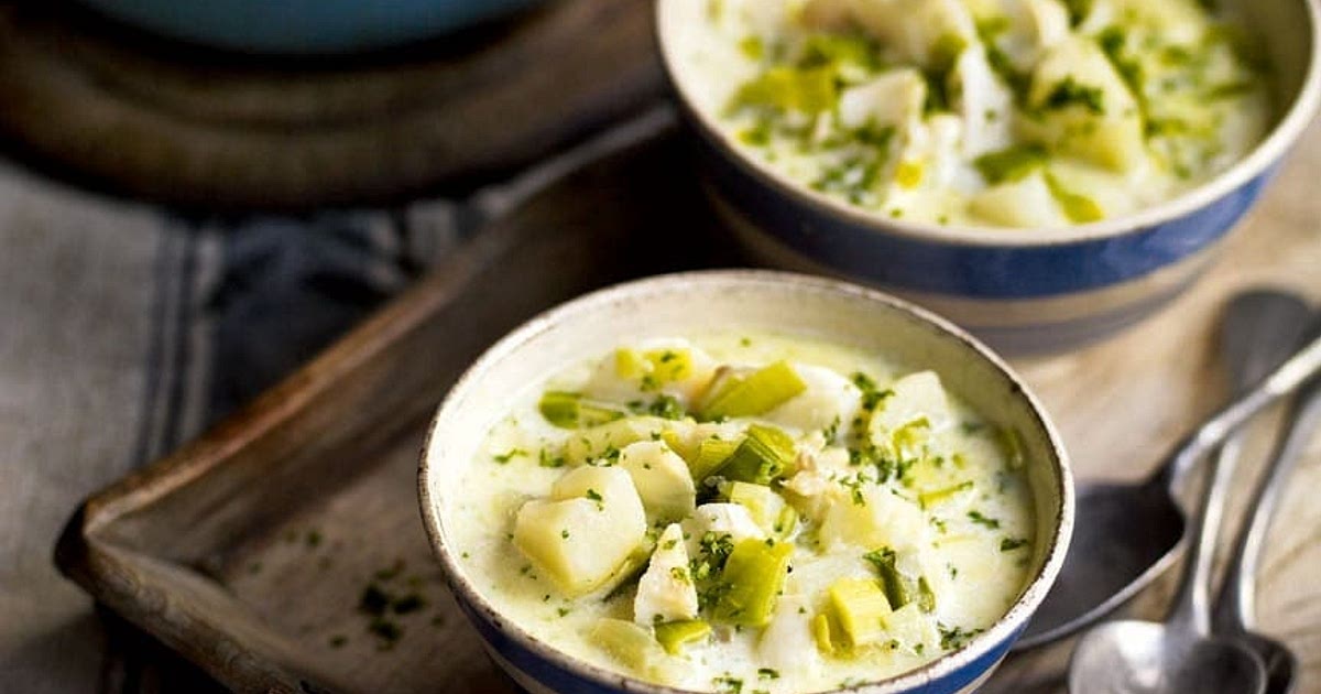 Smoked haddock, leek and potato chowder Recipe | Samsung Food App