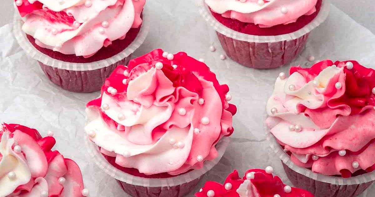 Pink cupcakes (VIDEO) Recipe | Samsung Food App