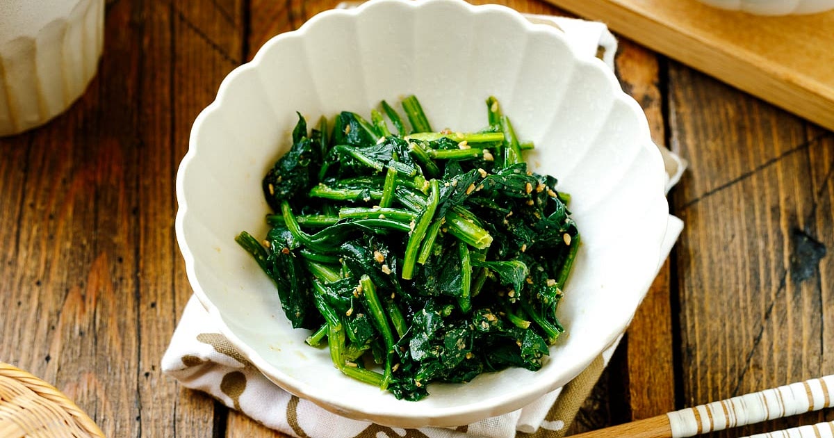 Japanese Spinach Salad with Sesame Dressing (Gomaae) Recipe | Samsung Food App