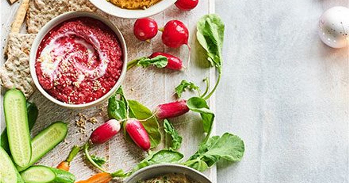 Rainbow winter dips &amp; crudités Recipe | Samsung Food App