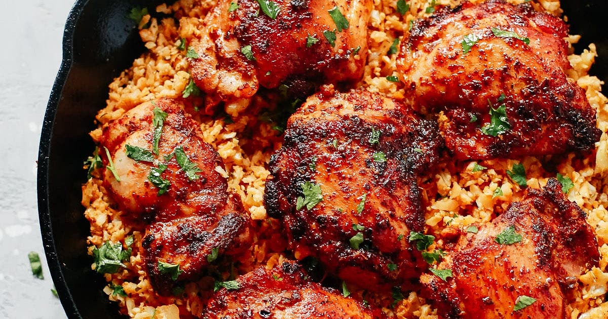 Spicy Chicken with Cauliflower Rice Recipe | Samsung Food App