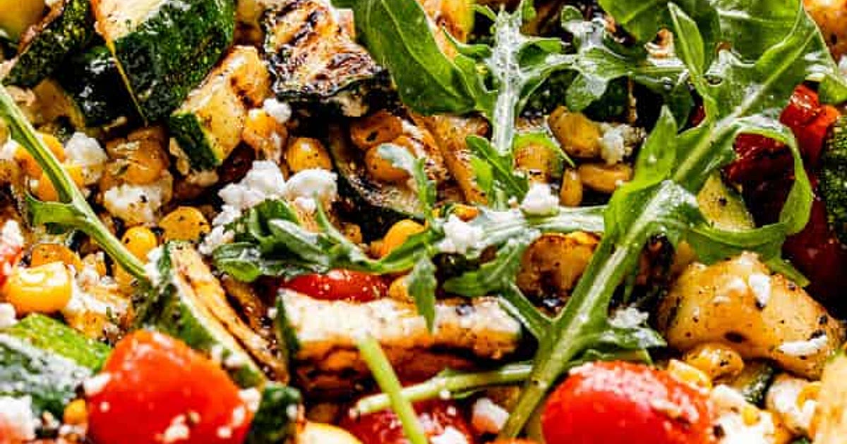 Grilled Zucchini Salad with Corn and Tomatoes Recipe | Samsung Food App