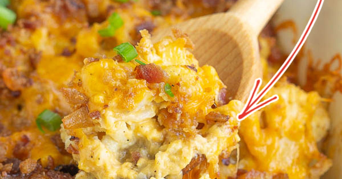 Cheddar Bacon Cauliflower Casserole Recipe | Samsung Food App