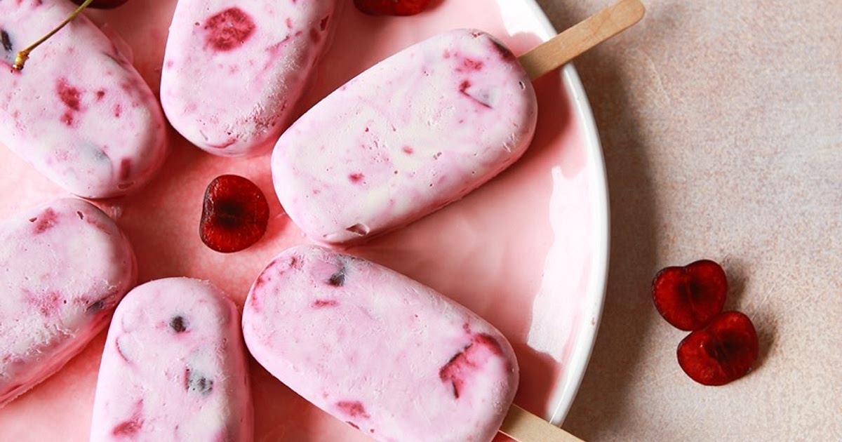 Homemade cherry cheesecake popsicles Recipe | Samsung Food App