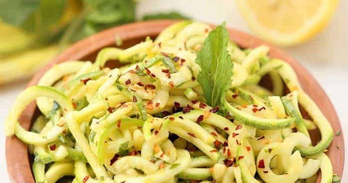 Lemon Herb Zucchini Noodle Salad Recipe | Samsung Food App