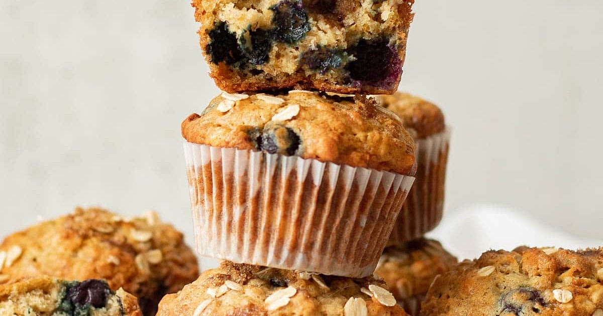 Banana Blueberry Oatmeal Muffins Recipe | Samsung Food App