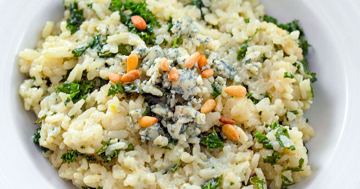 Blue Cheese Risotto with Kale Recipe | Samsung Food App