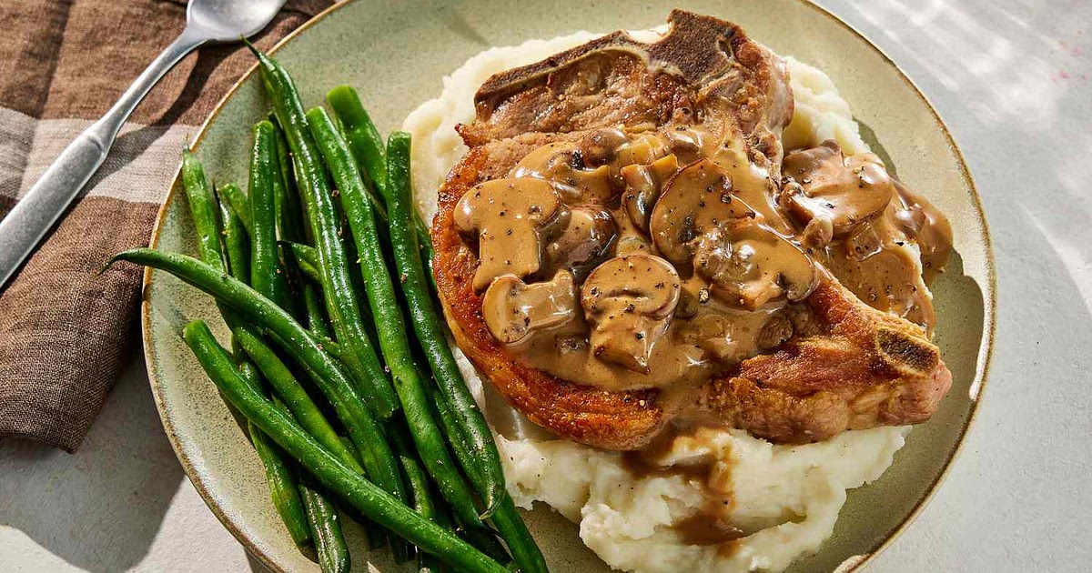 Mushroom Pork Chops Recipe | Samsung Food App