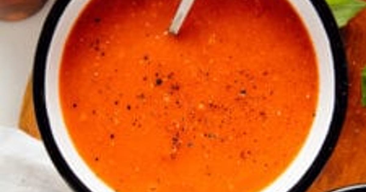 Roasted Red Pepper and Tomato Soup Recipe | Samsung Food App