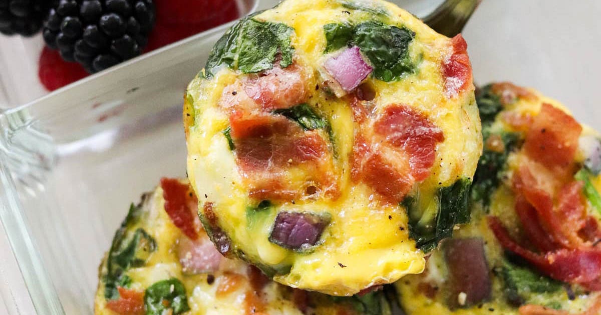 Bacon and Spinach Egg Muffins Recipe | Samsung Food App