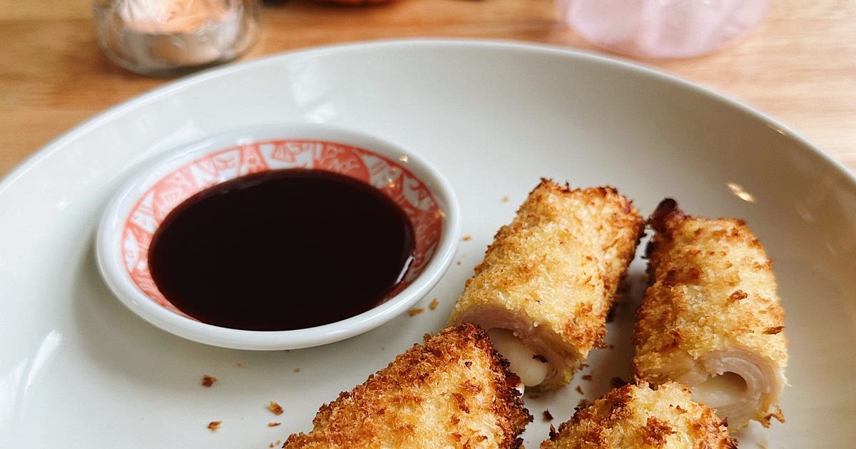 Air Fryer Rolled Chicken and Cheese Katsu Recipe | Samsung Food App