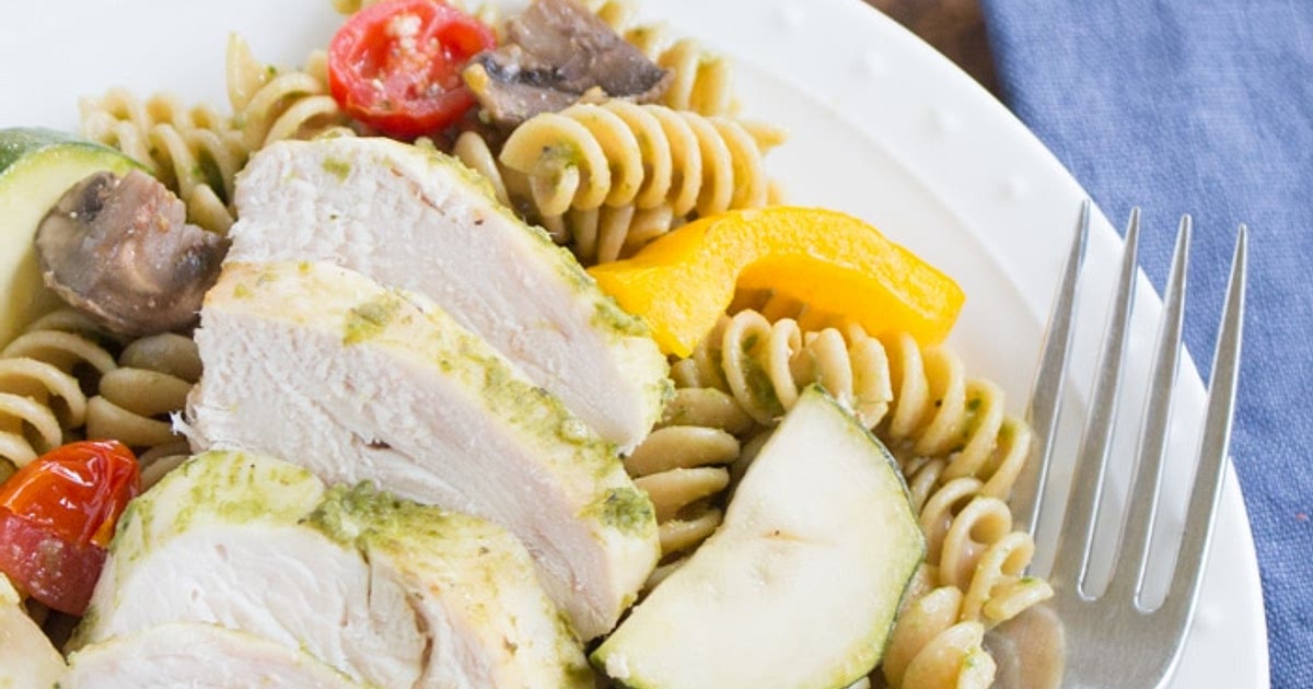 Chicken Pesto Pasta Easy Crockpot Recipe | Samsung Food App