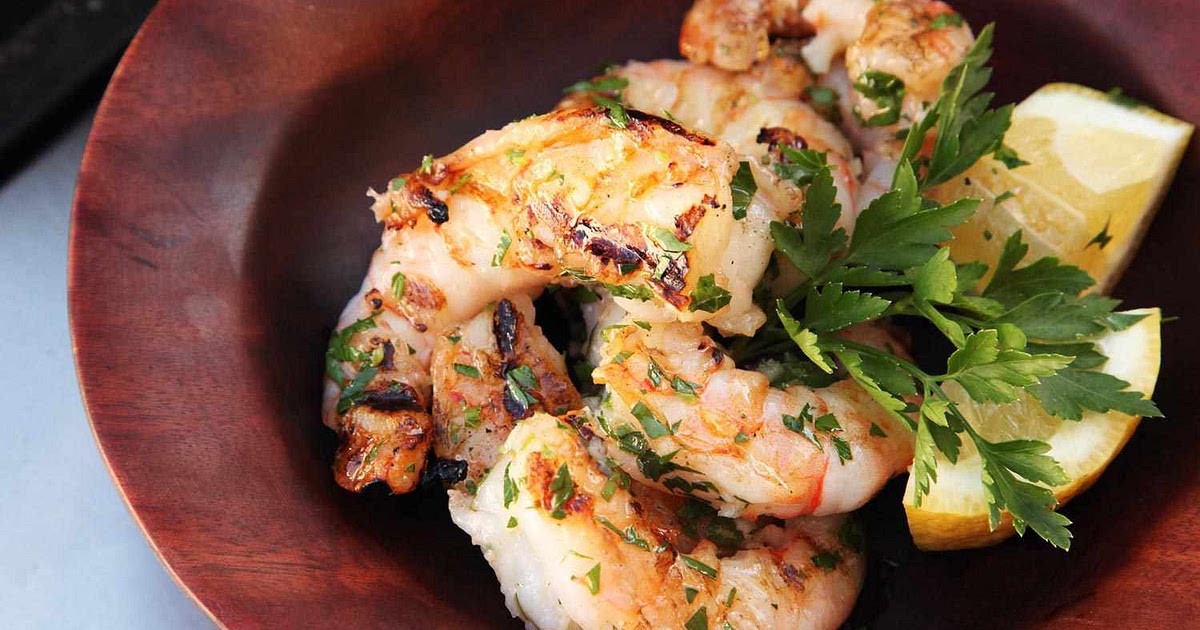 Grilled Shrimp Skewers with Garlic and Lemon Recipe | Samsung Food App
