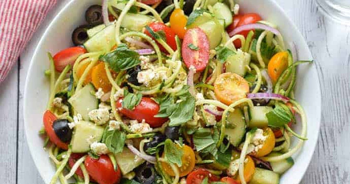 Greek Zucchini Noodle Salad Recipe | Samsung Food App