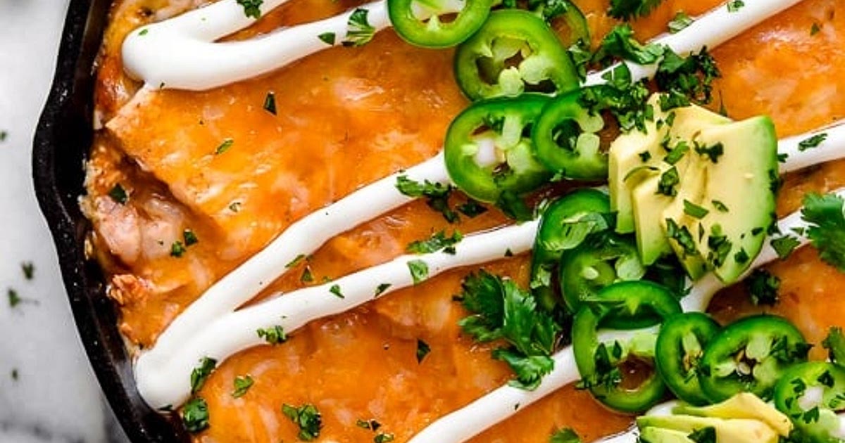 Cheesy Rotisserie Chicken Enchilada Skillet Recipe | Samsung Food App
