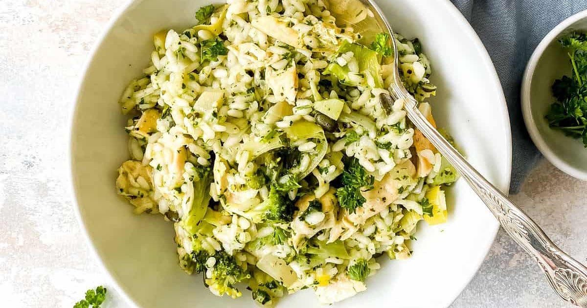 Pesto Chicken Risotto Recipe | Samsung Food App