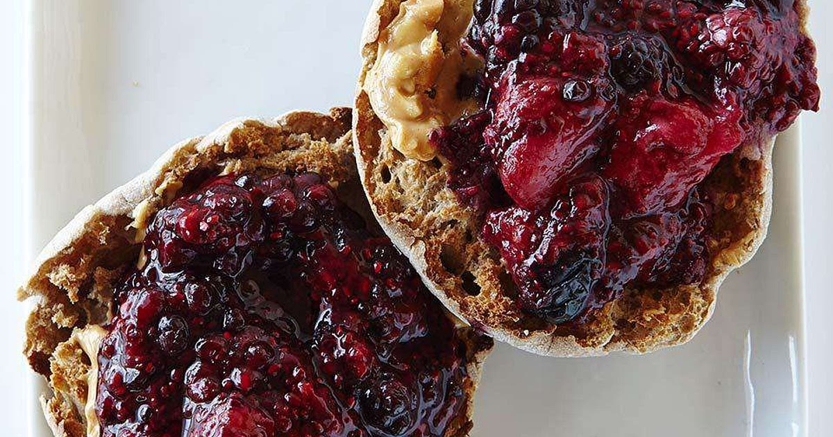Peanut Butter & Chia Berry Jam English Muffin Recipe | Samsung Food App